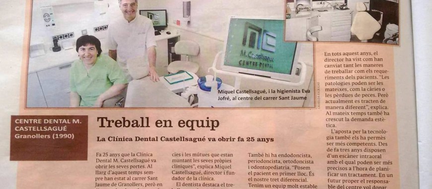 Reportatge 25 anys El 9 nou Centre Dental Castellsagué 2016