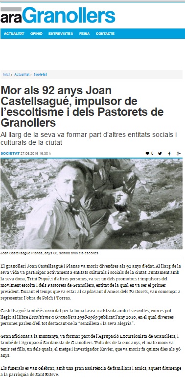 Joan Castellsagué Planas Ara Granollers